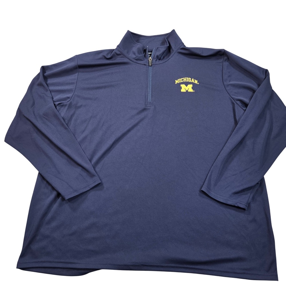 Michigan Wolverines 1/4 Zip Pullover Mens 2XL Blue ProEdge Athletic NCAA